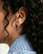 925 Sterling Silver Earrings for Women, Hoop Earrings, SA SILVERAGE