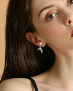 925 Sterling Silver with 14K Gold Plating, Cubic Zirconia & Freshwater Pearl Earrings for Women, Drop Earrings, SA SILVERAGE