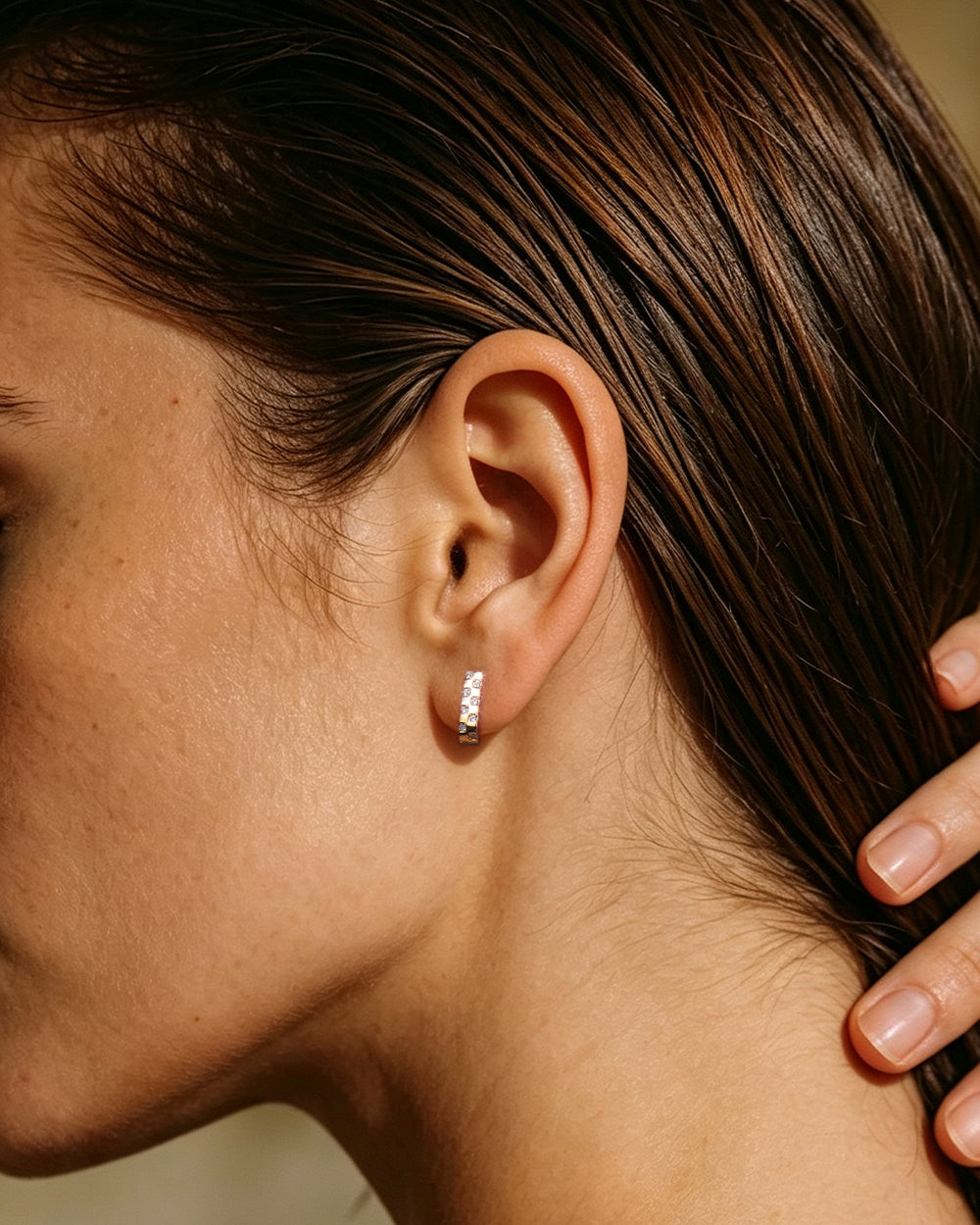 Slim Teardrop CZ Drop Earrings