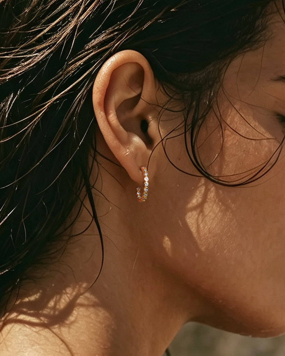 18K Gold Plated Slim Drop Earrings