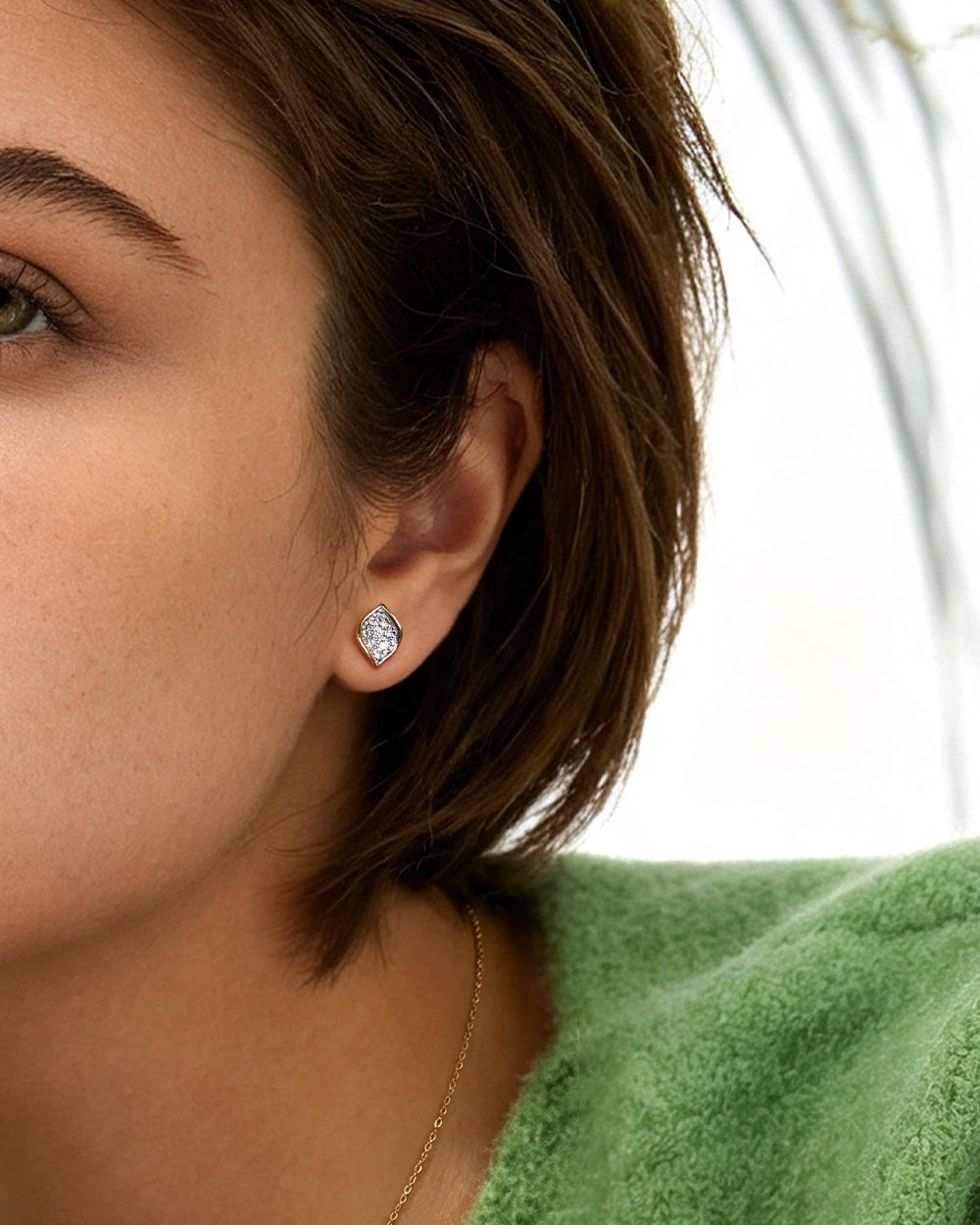 Teardrop CZ Drop Earrings