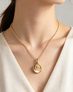 925 Sterling Silver with 18K Gold Plating Necklace for Women, Pendant Necklace, SA SILVERAGE