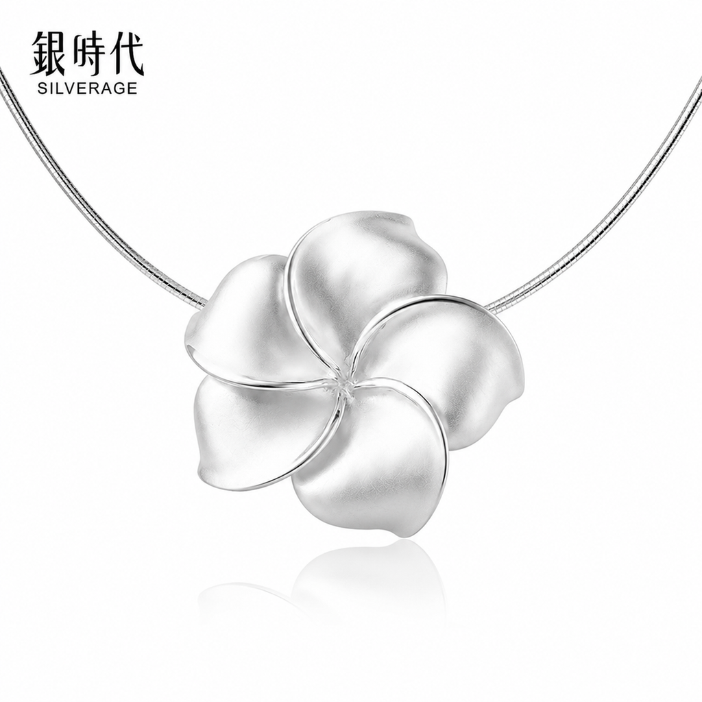 Plumeria Flower Necklaces 925 Sterling Silver