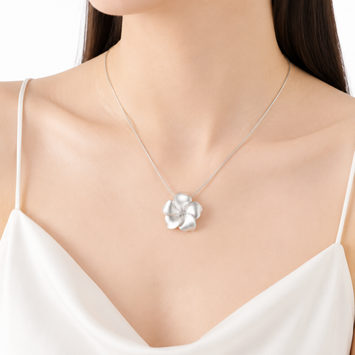 Plumeria Flower Necklaces 925 Sterling Silver