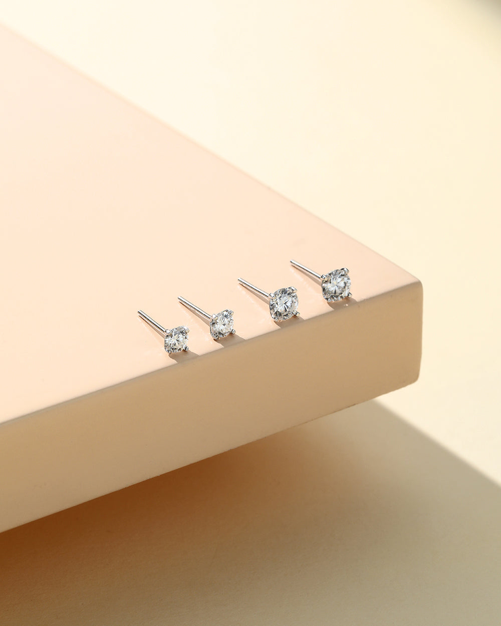 Round Moissanite Small Stud Earrings